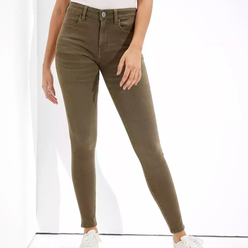 AE Next Level High-Waisted Jeggings in Green